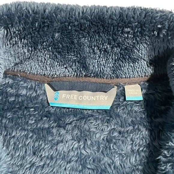 Free Country Women's Dark Teal Fleece Jacket Soft & Cozy Size Medium - Picture 5 of 11